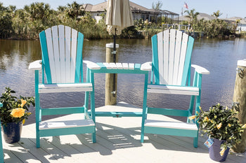 2 Adirondack Chairs - Attachment Table for Balcony Chair COMPLETE SET