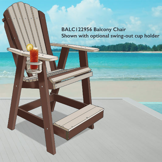 Adirondack Chairs - Balcony Chair BALC122956 W/ CUP HOLDER