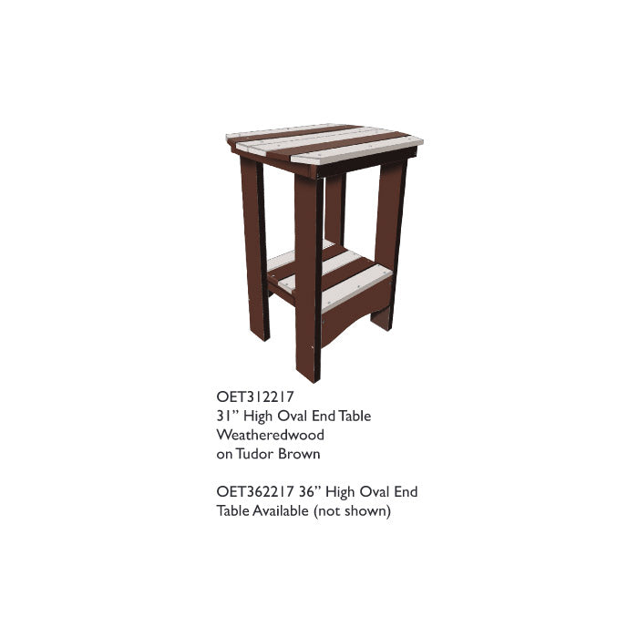 End Tables/Coffee Tables - 31" High Oval End Table