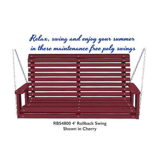 Roll Back Swing - 4' Swing w/Stainless S. Chain